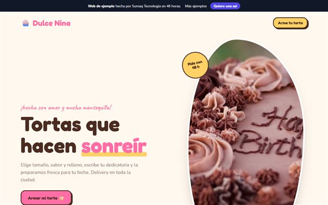 Web de ejemplo de Dulce Nina