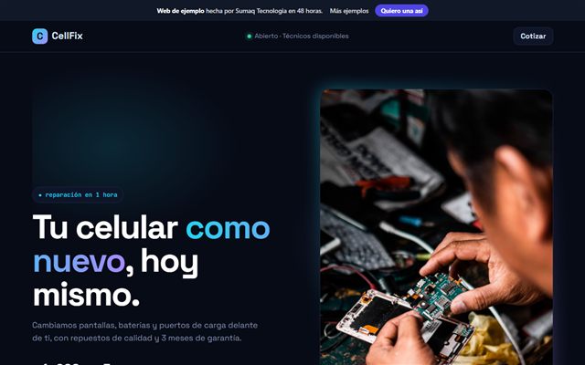 Web de ejemplo de CellFix